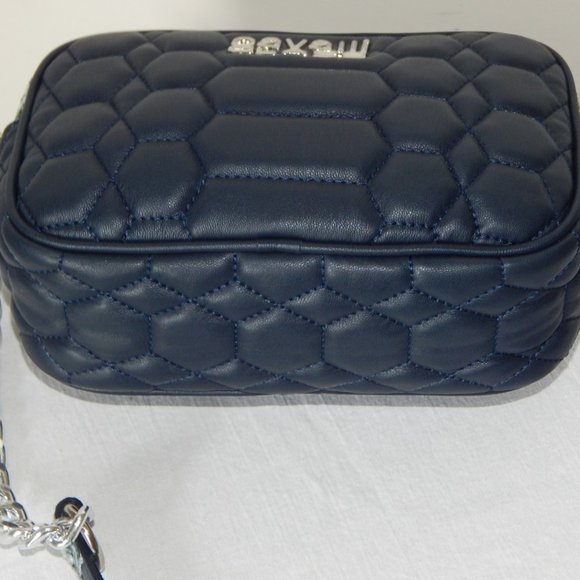NWT CAVALLI CLASS Chain Link Python Print Top Dark Blue Small Cross-body Bag - Picture 12 of 13